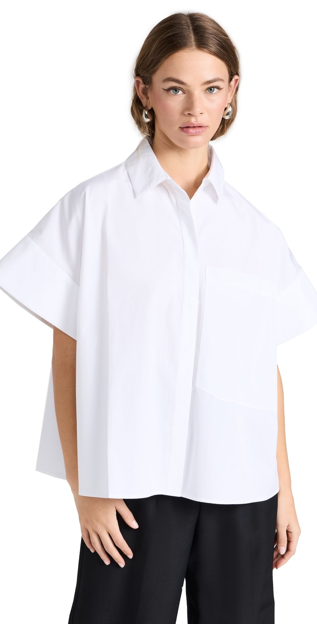 CO Boxy Short Sleeve Shirt White XS