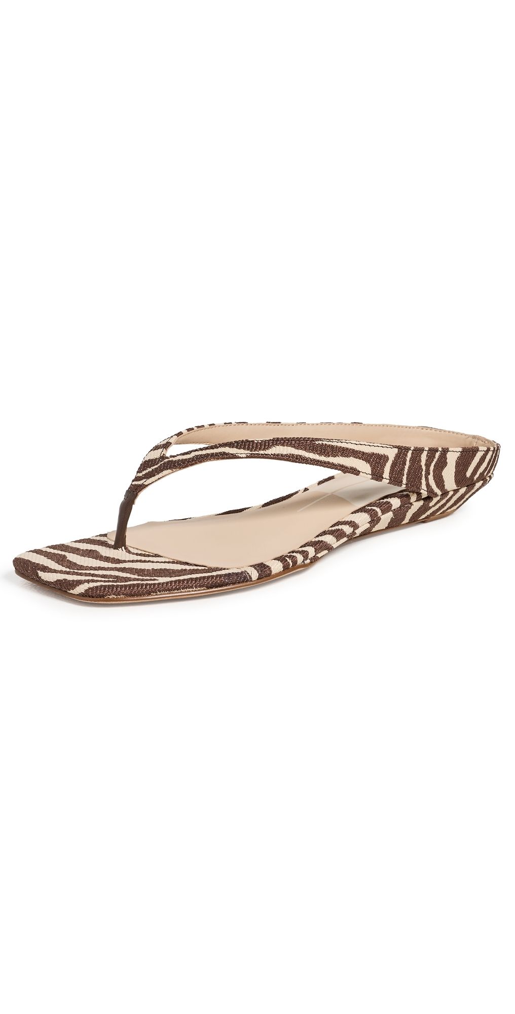 Dolce Vita Gizel Thong Sandals Beige Zebra Raffia 6