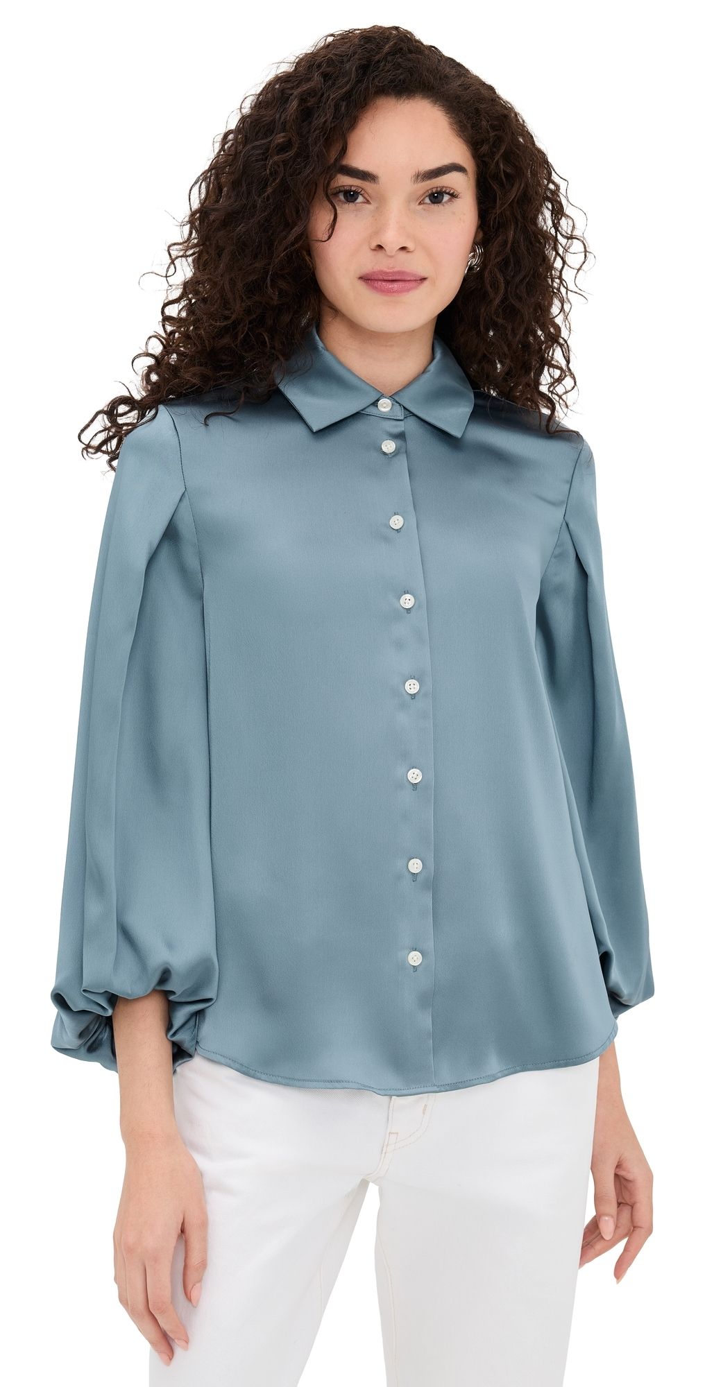 Tanya Taylor Marina Top Cloudy Seafoam L