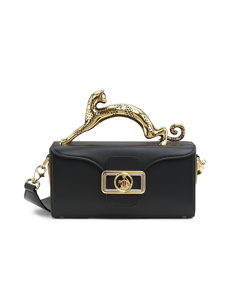 Women's Pencil Cat Nano Top Handle Bag - Black