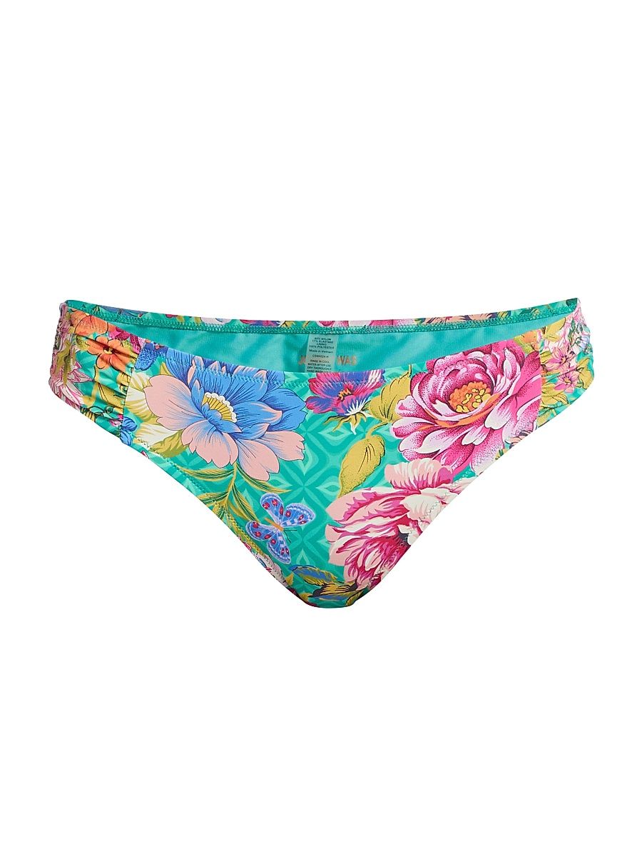 Women's Sweetspire Print Ruched Hipster Bikini Bottom - Sweetspire - Size XL