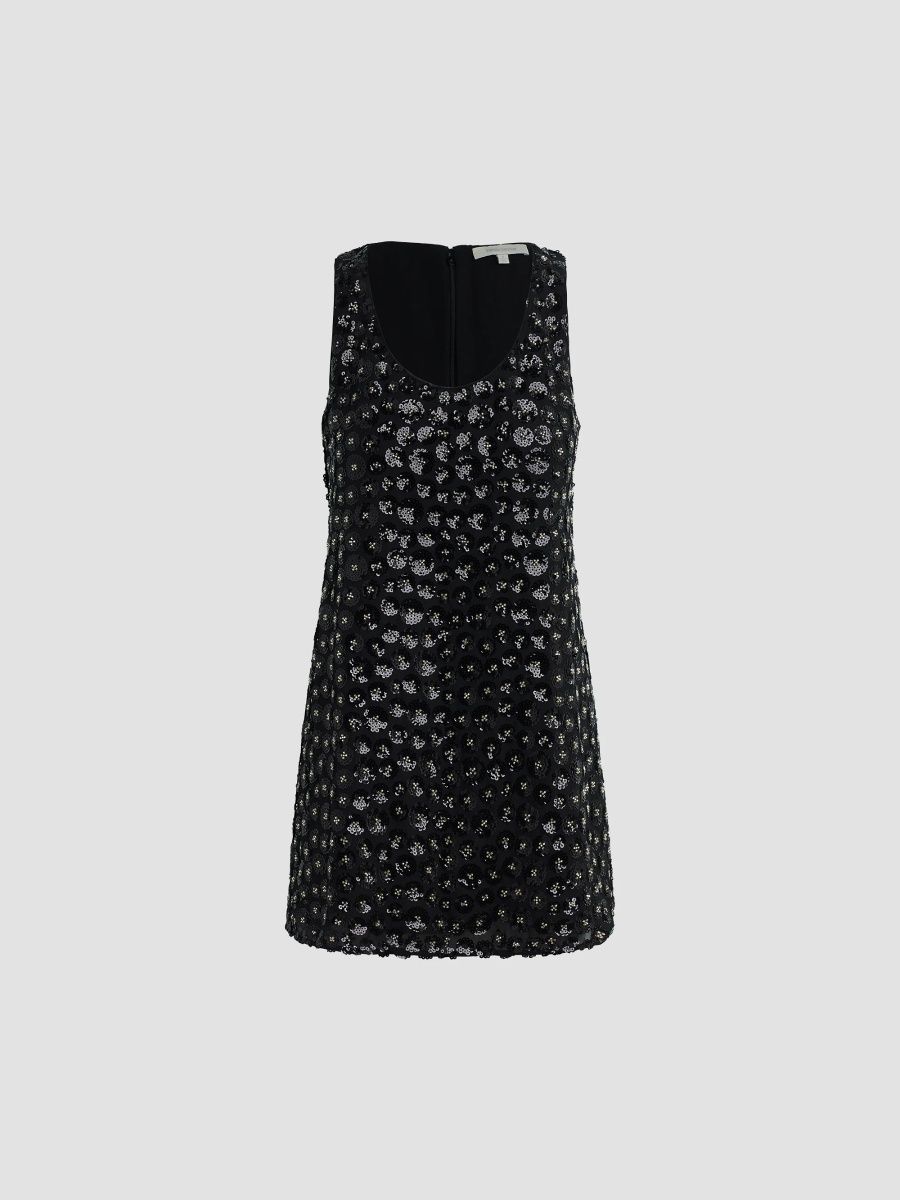 Favorite Daughter Women's The Getting Ready Sequin Sheath Mini Dress - Black Sparkle - Size XS