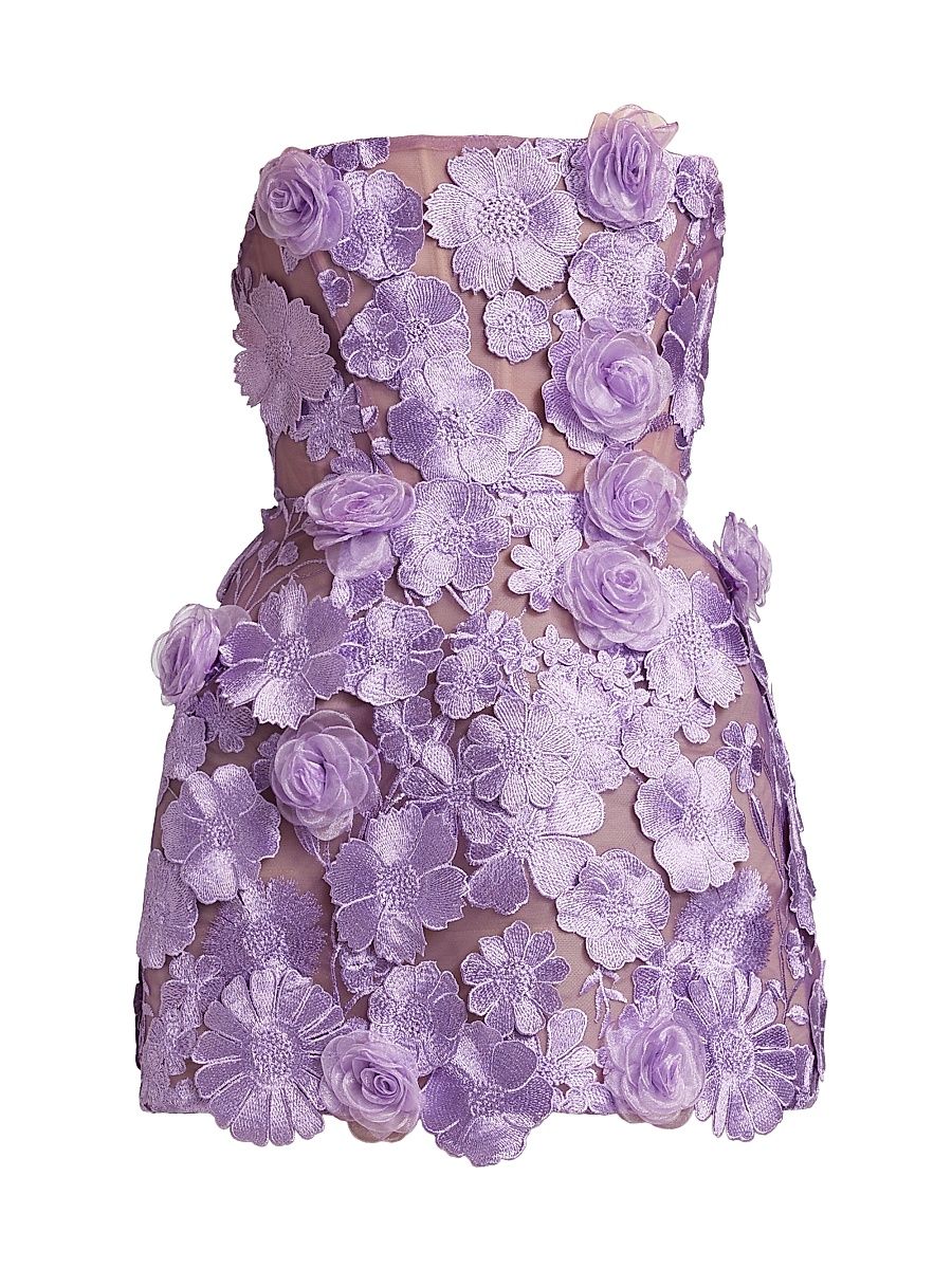 Women's Jasmine Maraya Lavendar Minidress - Lavender - Size Large