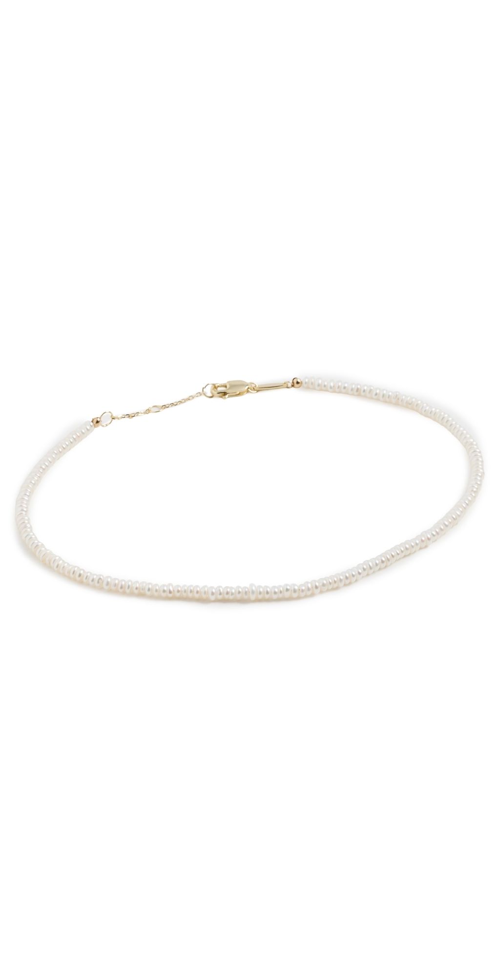 SHASHI Loafer Anklet in Pearl Pearl One Size