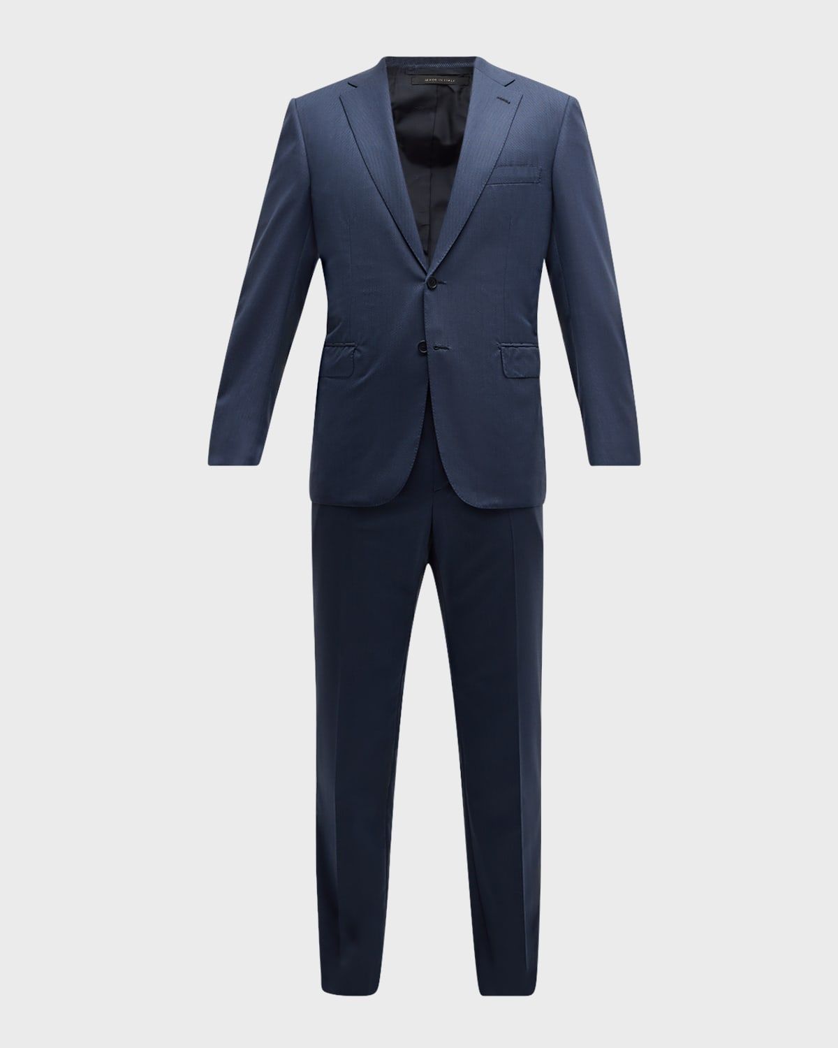 Men & apos;s Textured Solid Suit