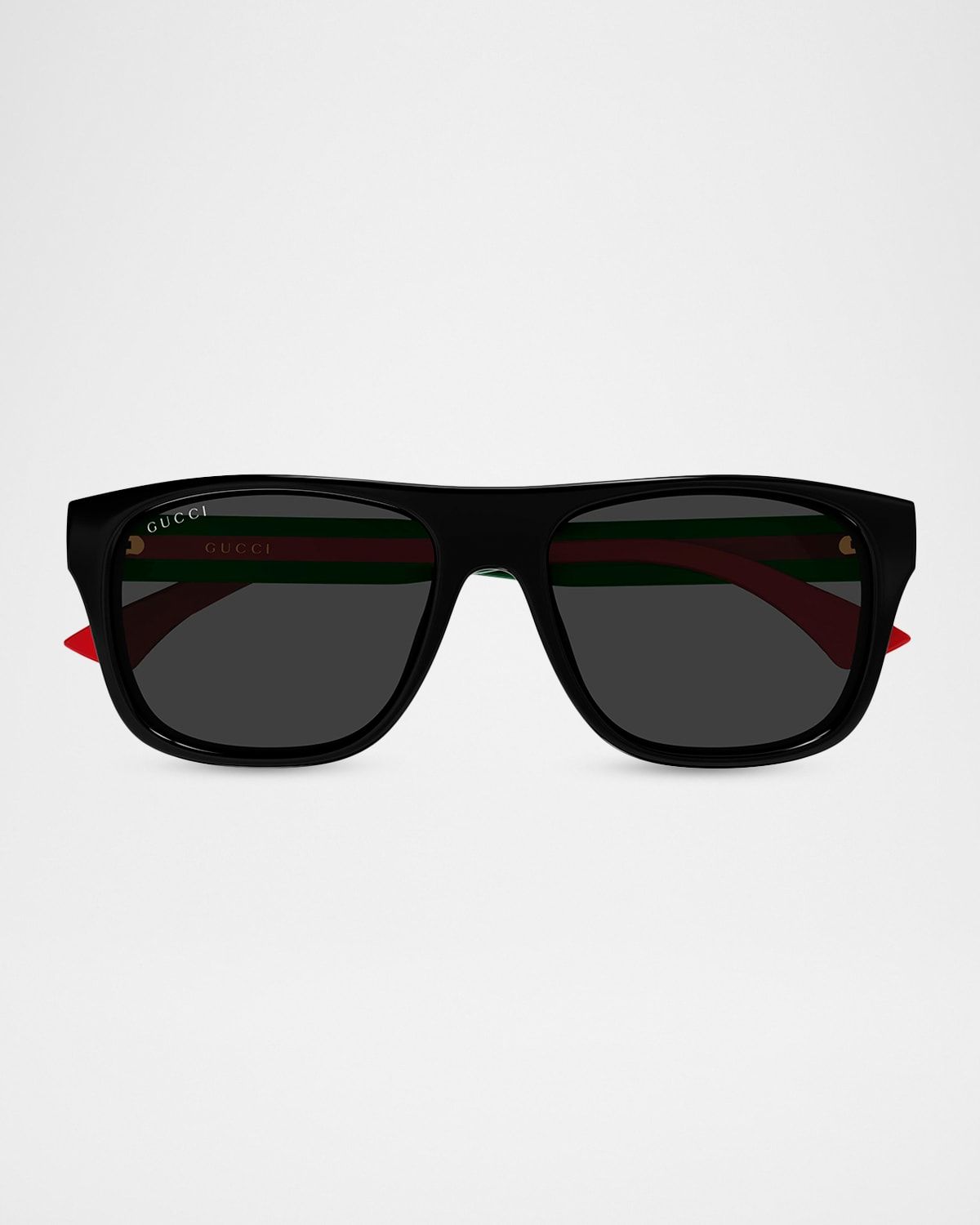 Men & apos;s GG2119S-001 Green and Red Acetate Rectangle Sunglasses
