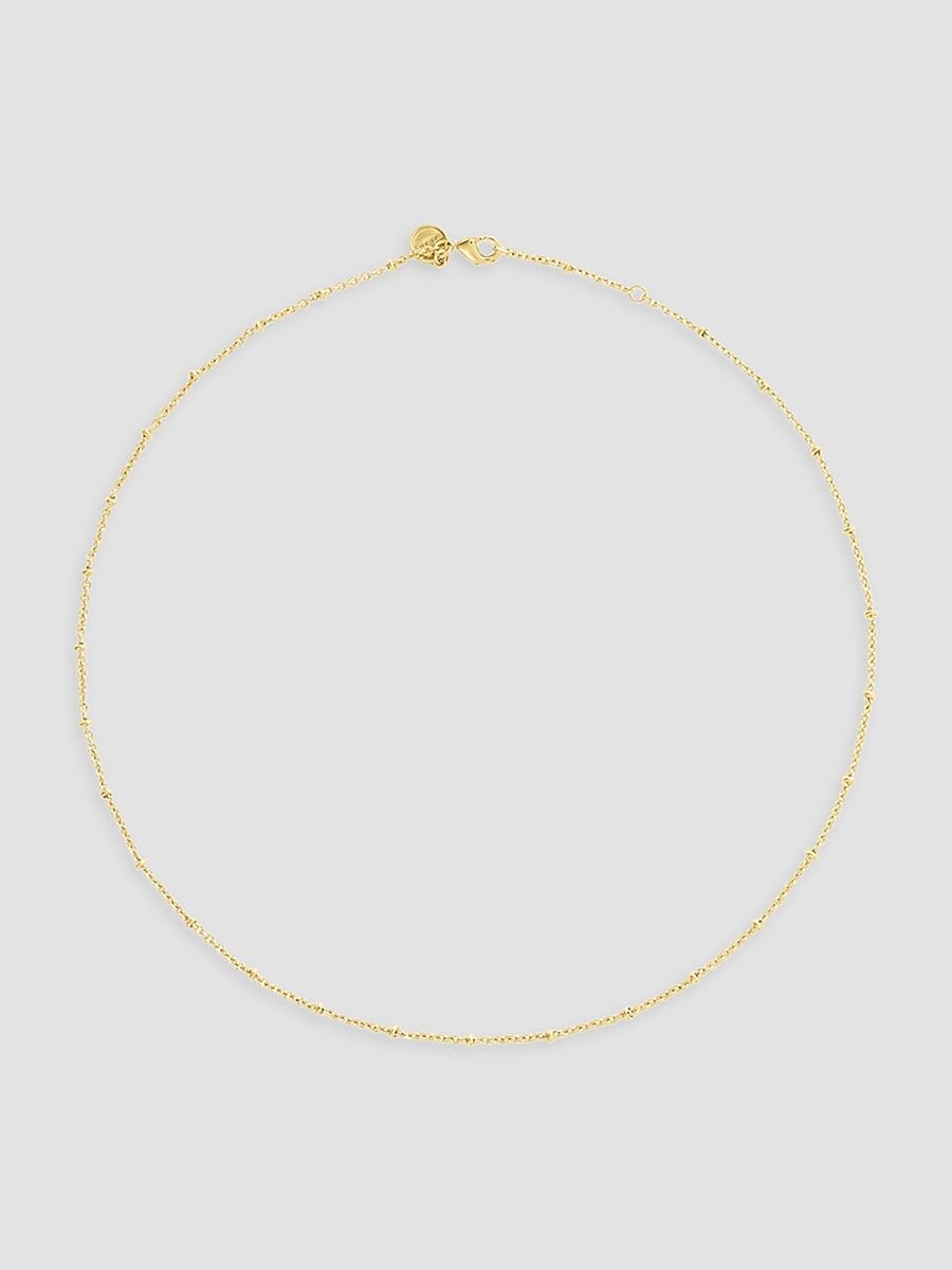 Women's 18K-Gold-Plated Beaded Chain Necklace - Gold