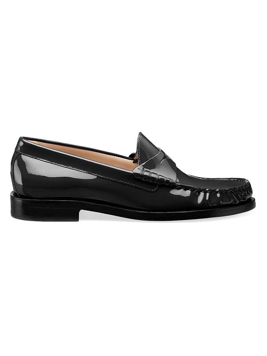 Women's Lottie Patent Leather Loafers - Black - Size 9.5