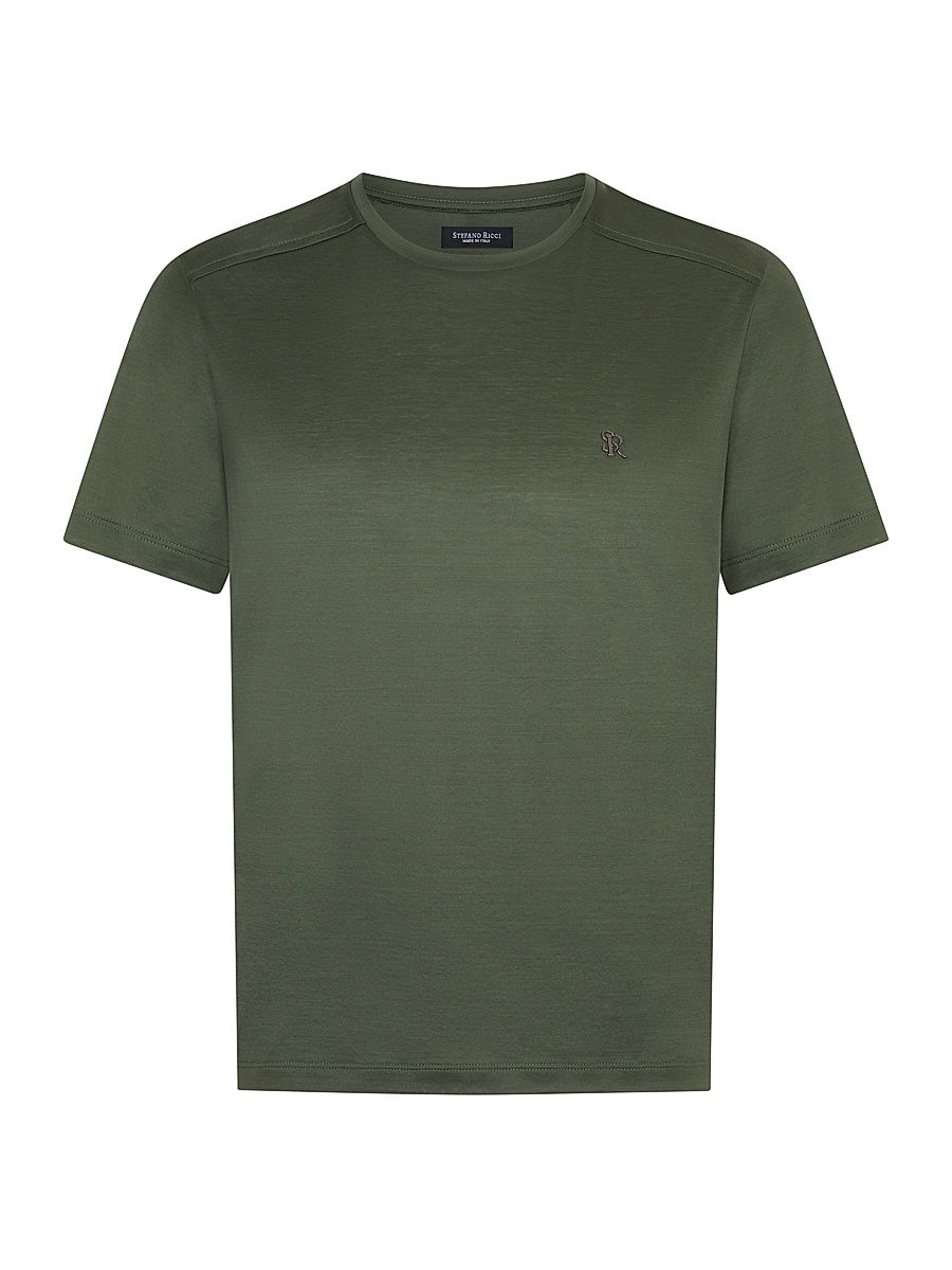 Men's Cotton T-Shirt - Dark Green - Size XXL