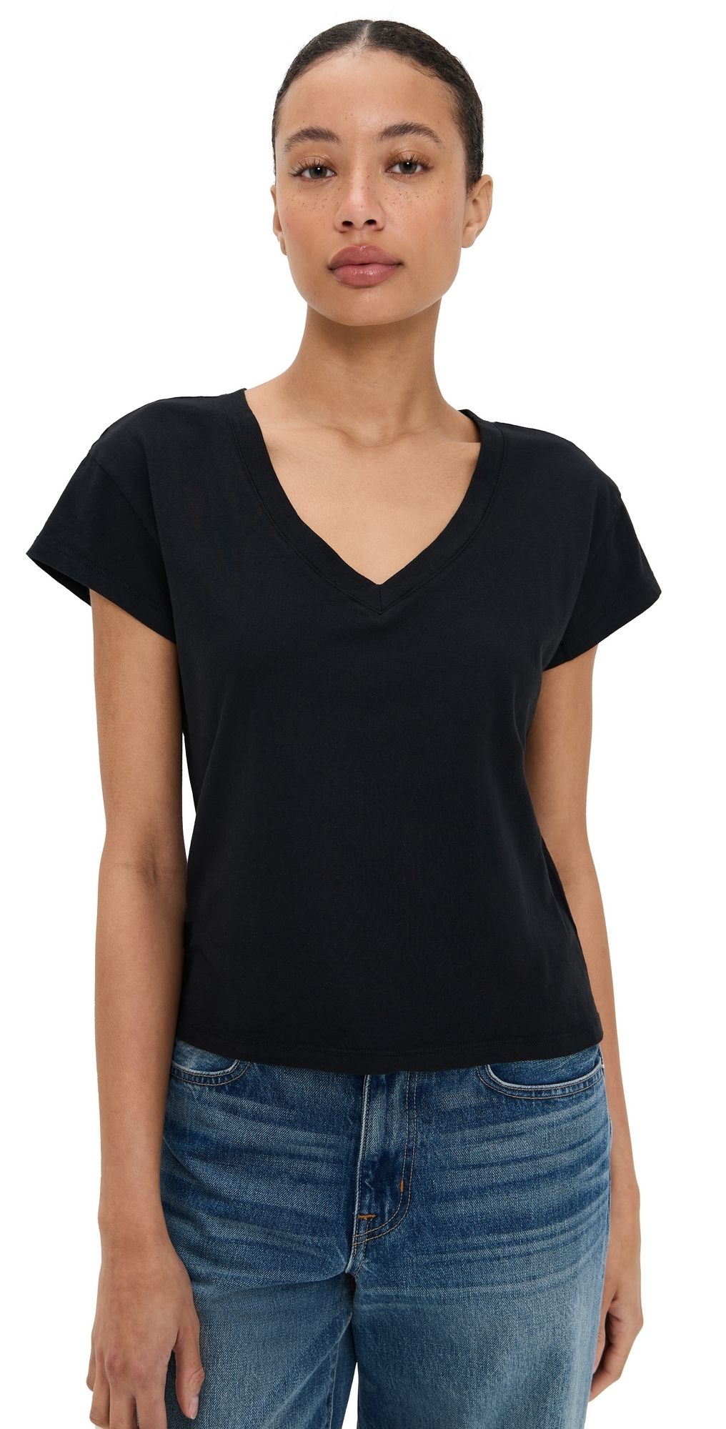 Z Supply Modern V Neck Tee Black L