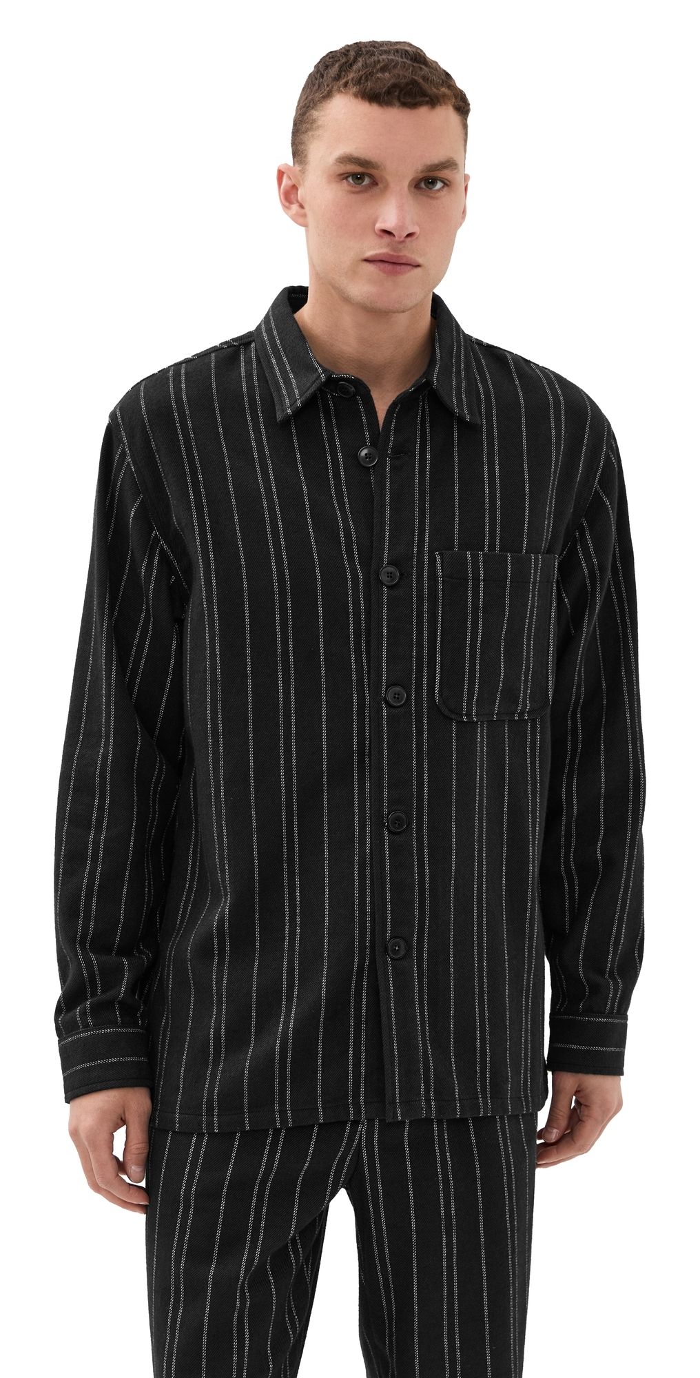 Isabel Marant Irudy Striped Overshirt Black M