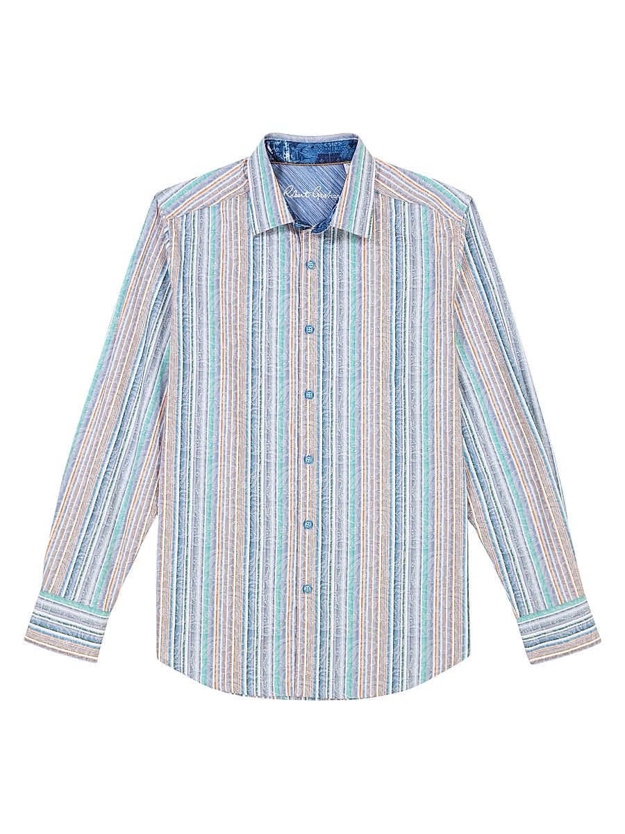 Men's Tyson Striped Woven Shirt - Size Large
