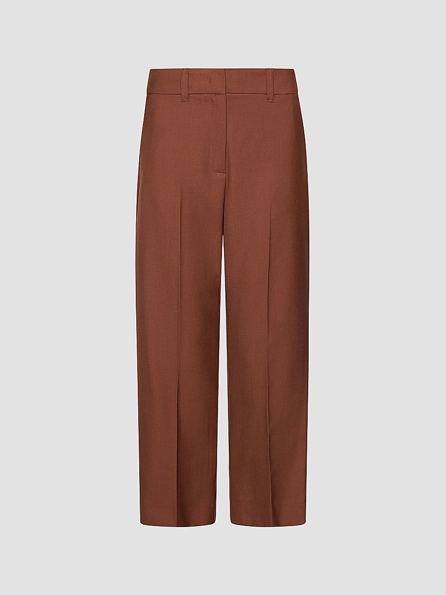 Women's Slim Gabardine Trousers - Caramel - Size 14