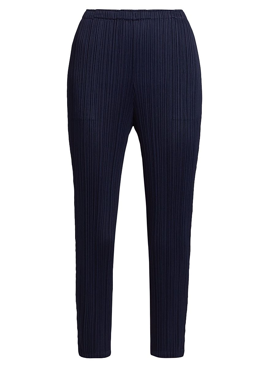 Women's November Pleated Ankle-Crop Pants - Dark Navy - Size Small