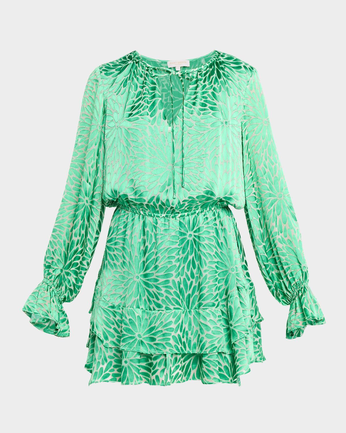 Marianna Floral Silk-Blend Mini Dress