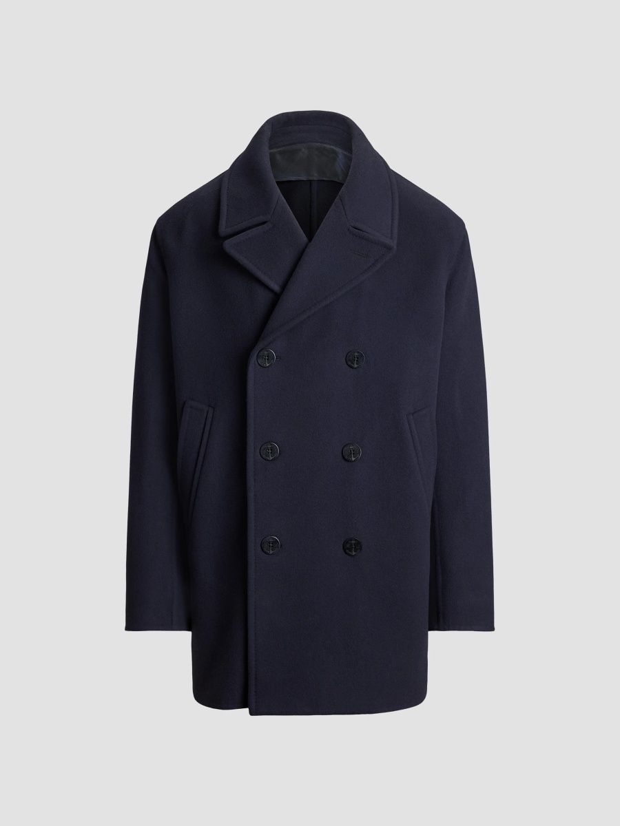 Ralph Lauren Purple Label Men's Hand-Tailored Wool Peacoat - Navy - Size 48