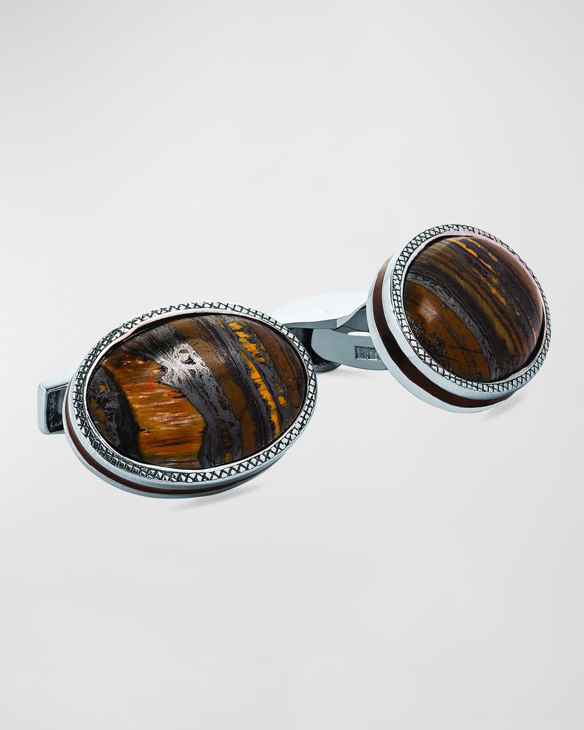Men & apos;s Tiger Iron Oval Cufflinks