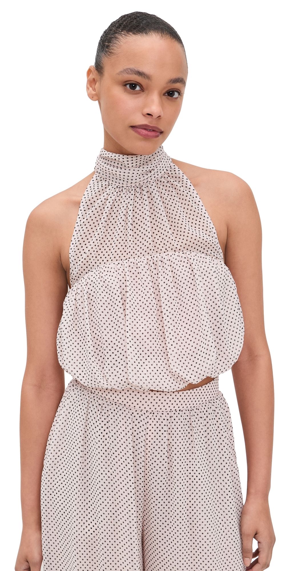 AFRM Laramie Top Mauve Pin Dot L