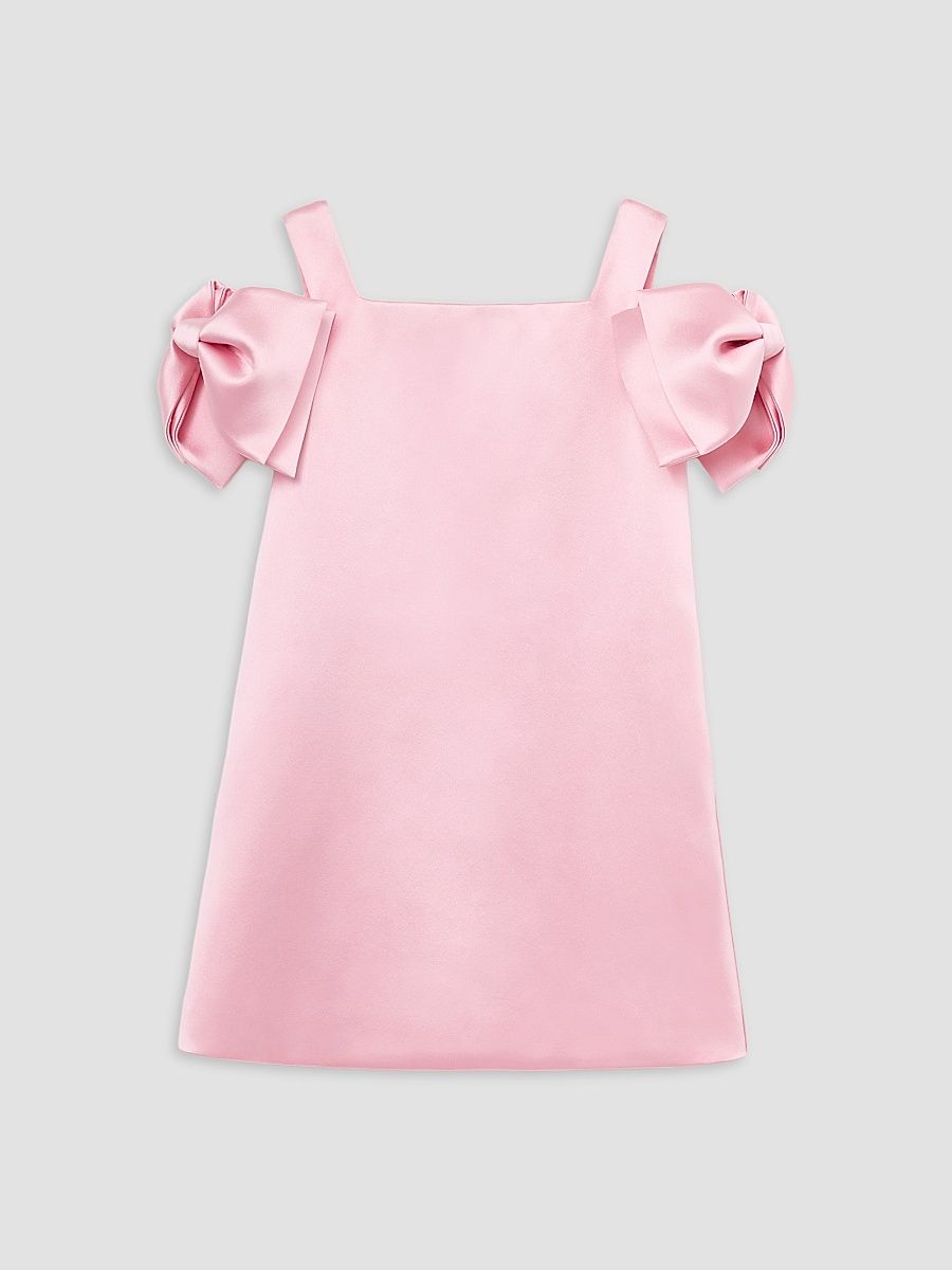 Little Girl's & Girl's Satin Bow Dress - Pink - Size 7