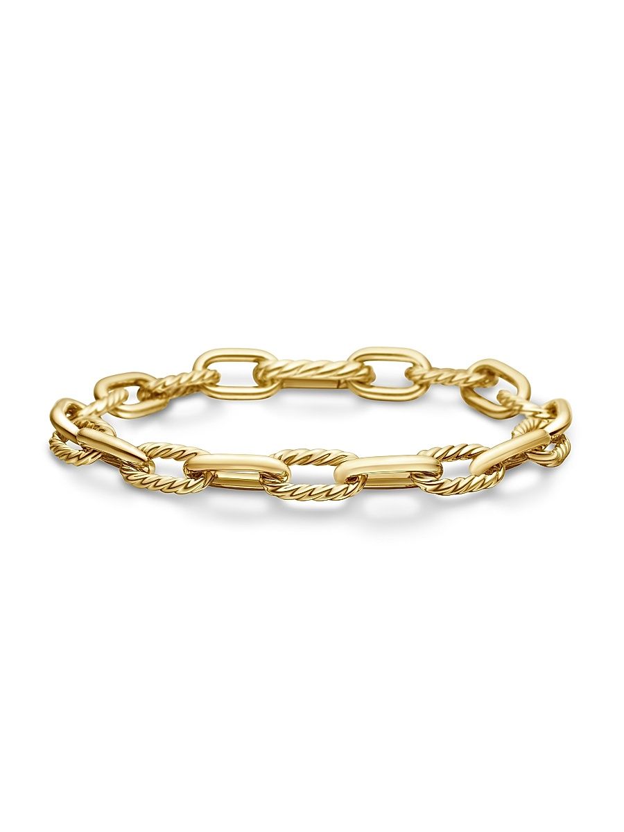 Men's DY Madison Chain Bracelet In 18K Yellow Gold - Gold - Size Medium