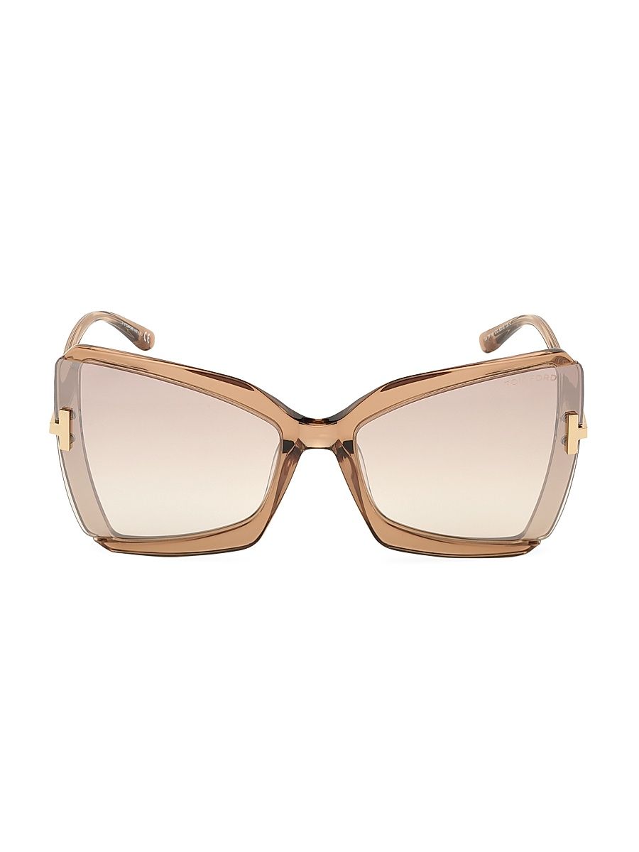 Women's Gia 63MM Oversized Cat-Eye Sunglasses - Beige