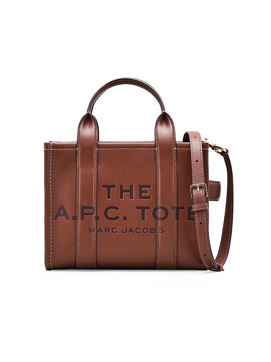 Women's The A. P.C. x Marc Jacobs Small Leather Tote Bag - Hazelnut