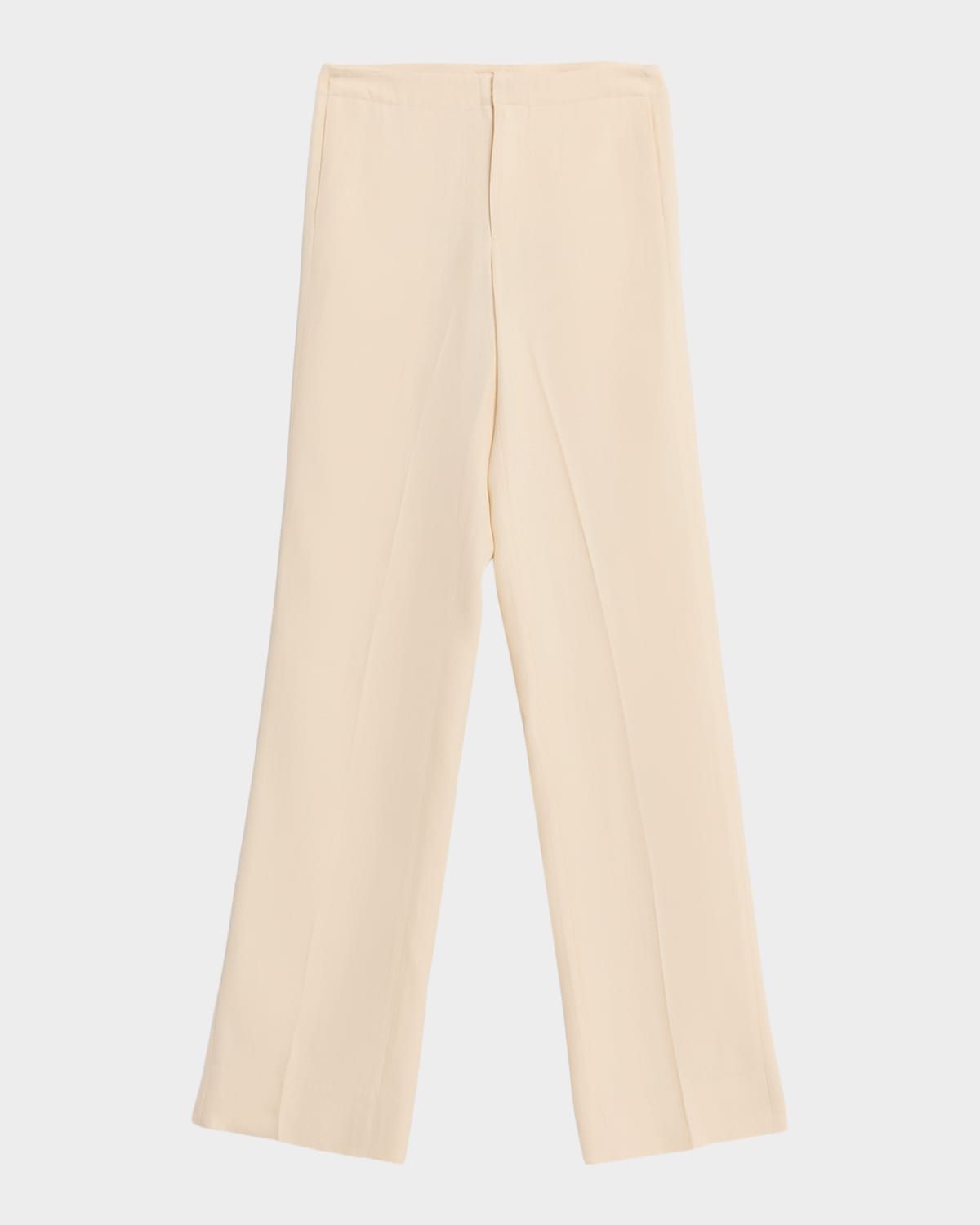 Sine Split Hem Straight-Leg Trousers
