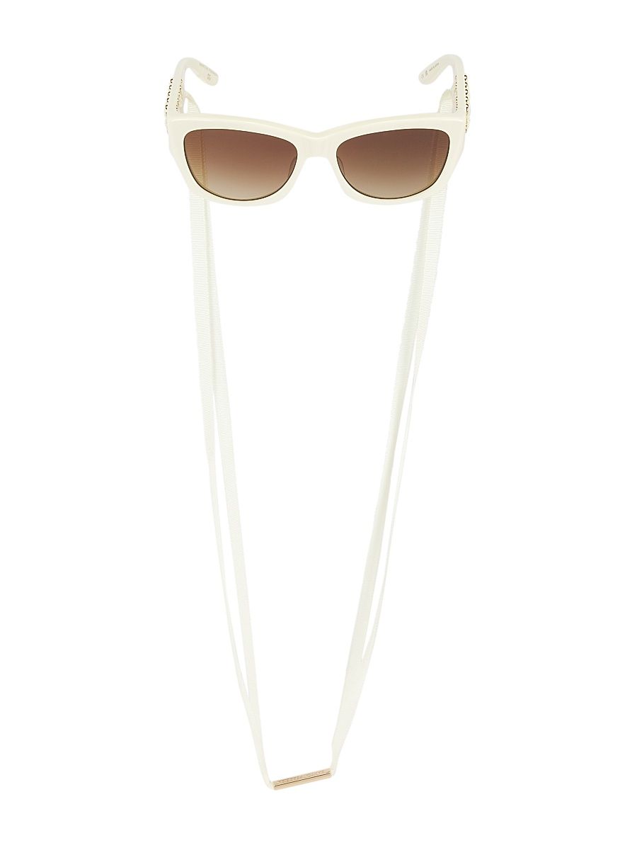 Women's Cora 56MM Rectangular Sunglasses - Ivory