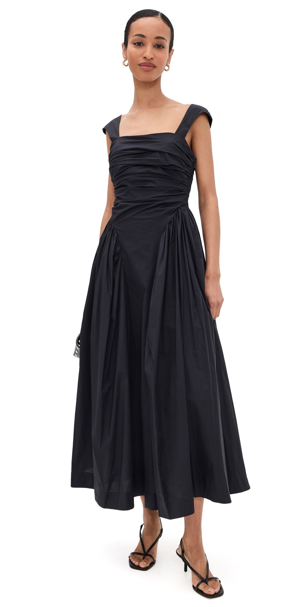 AMUR Galilea Ruched Dress Black 6