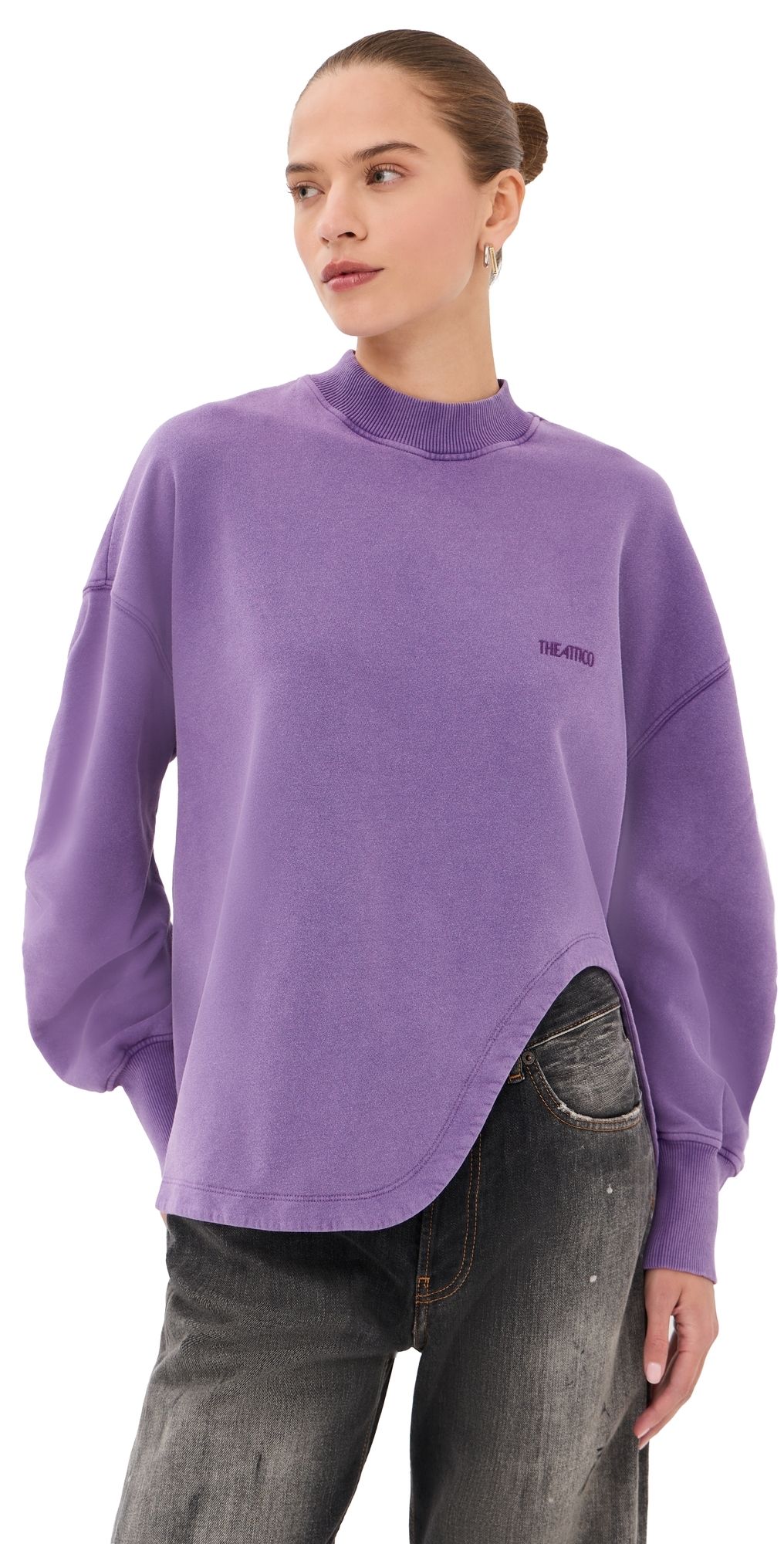 The Attico Oversized Sweatshirt Purple 44
