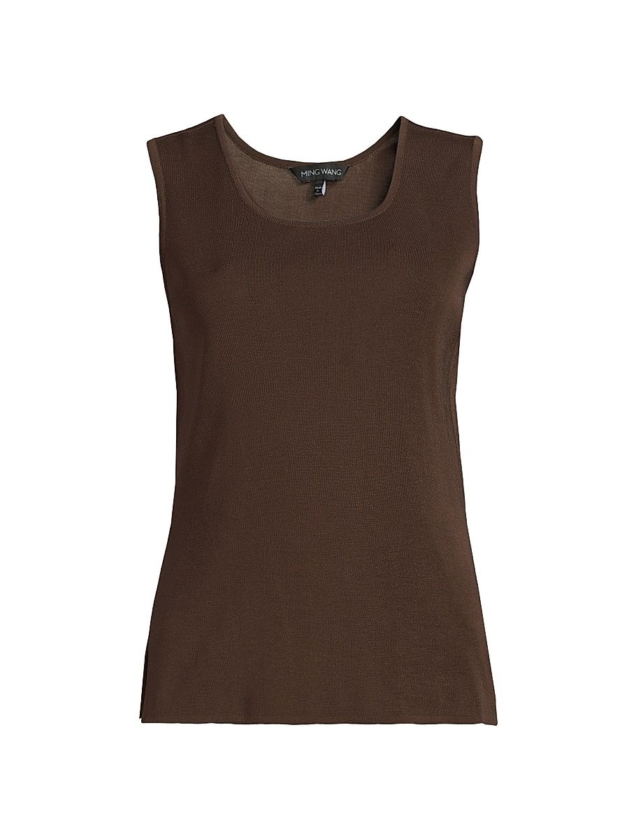 Women's Missy Scoopneck Tank - Dark Umber - Size XS