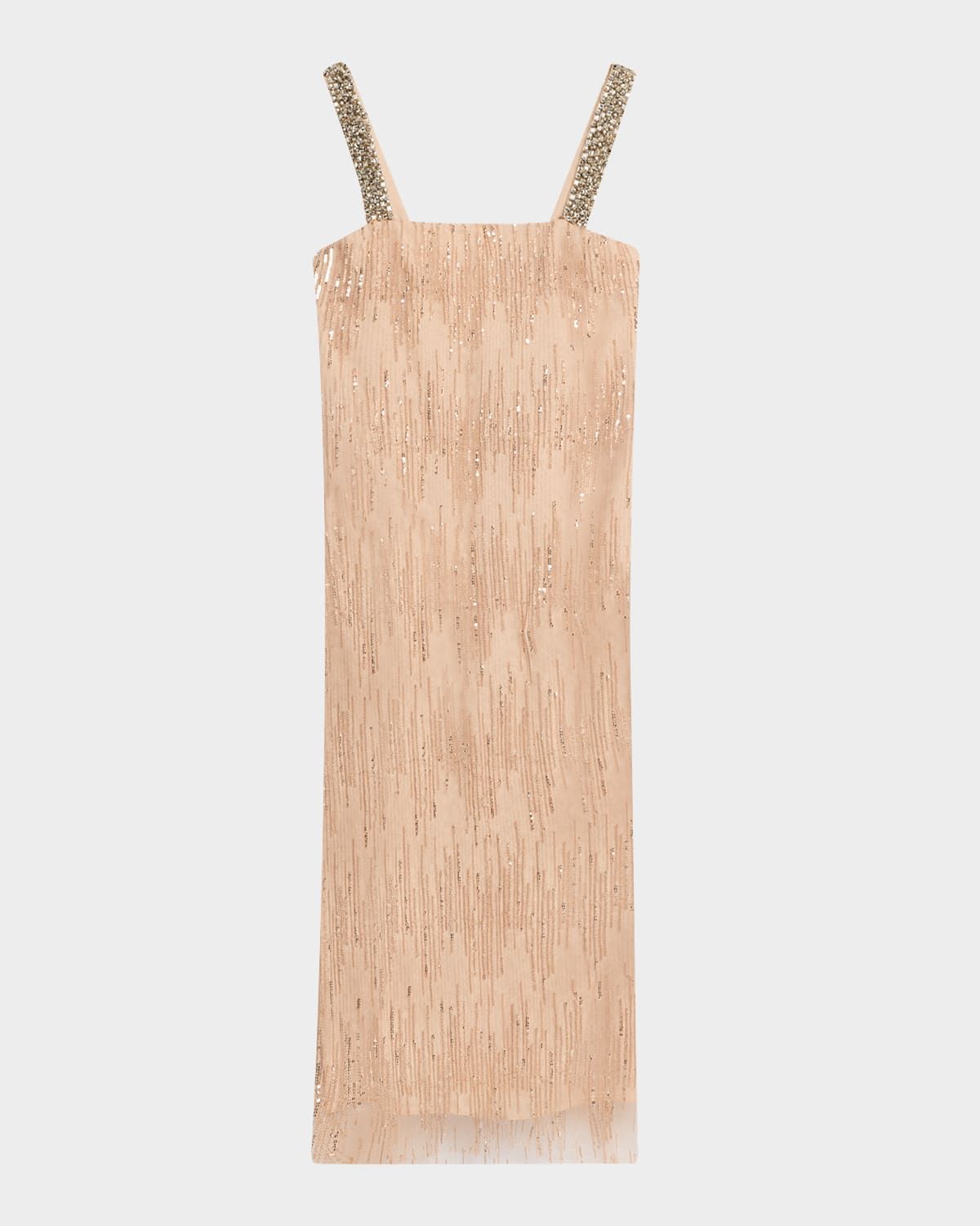 Eila Bead & Sequin-Embroidered Tulle Midi Dress