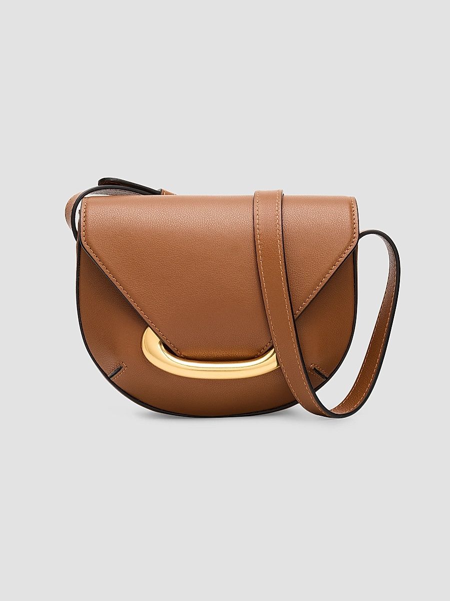 Women's Veneto Small Leather Crossbody Bag - Saddle