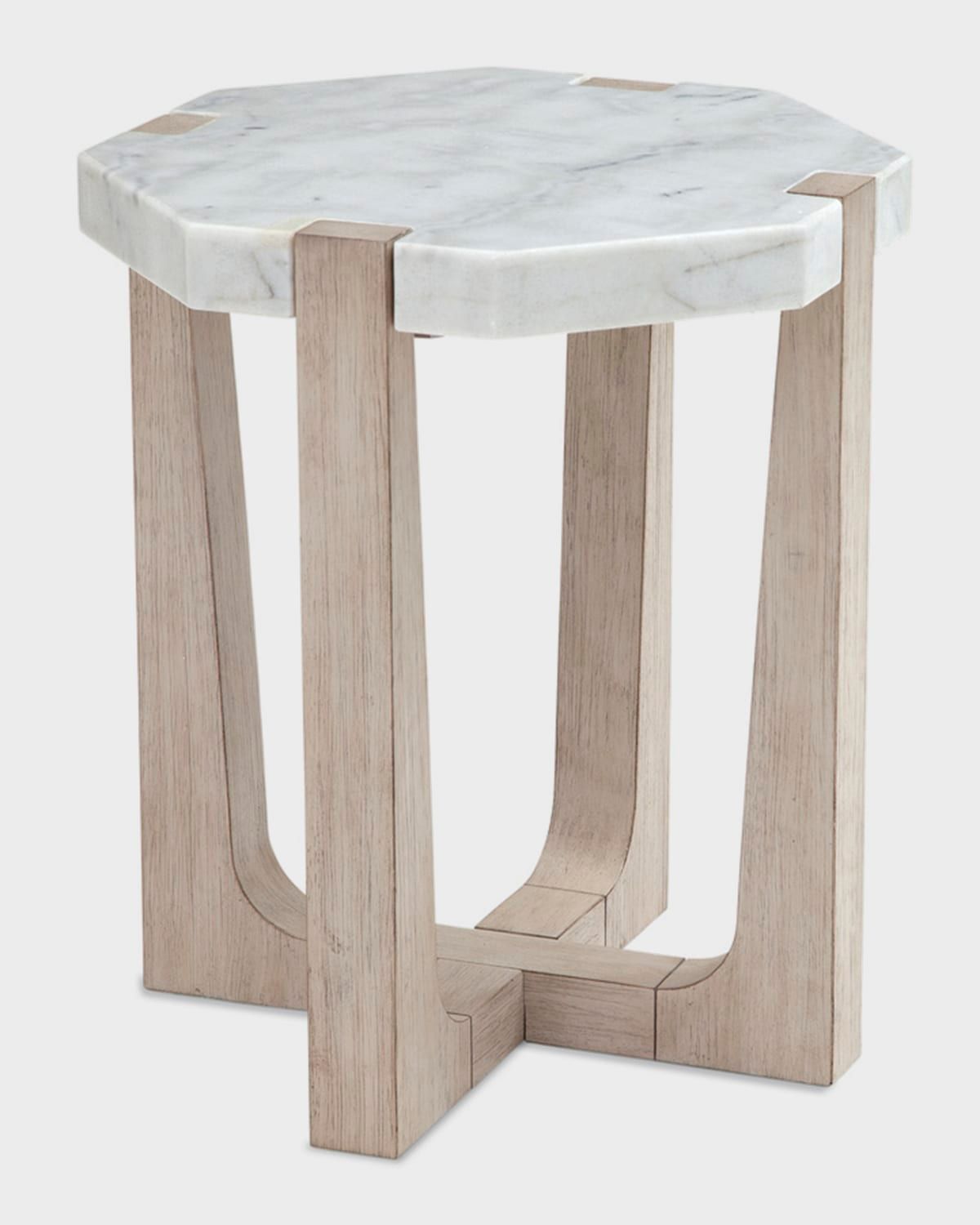 Nantucket Marble Top Drink Side Table