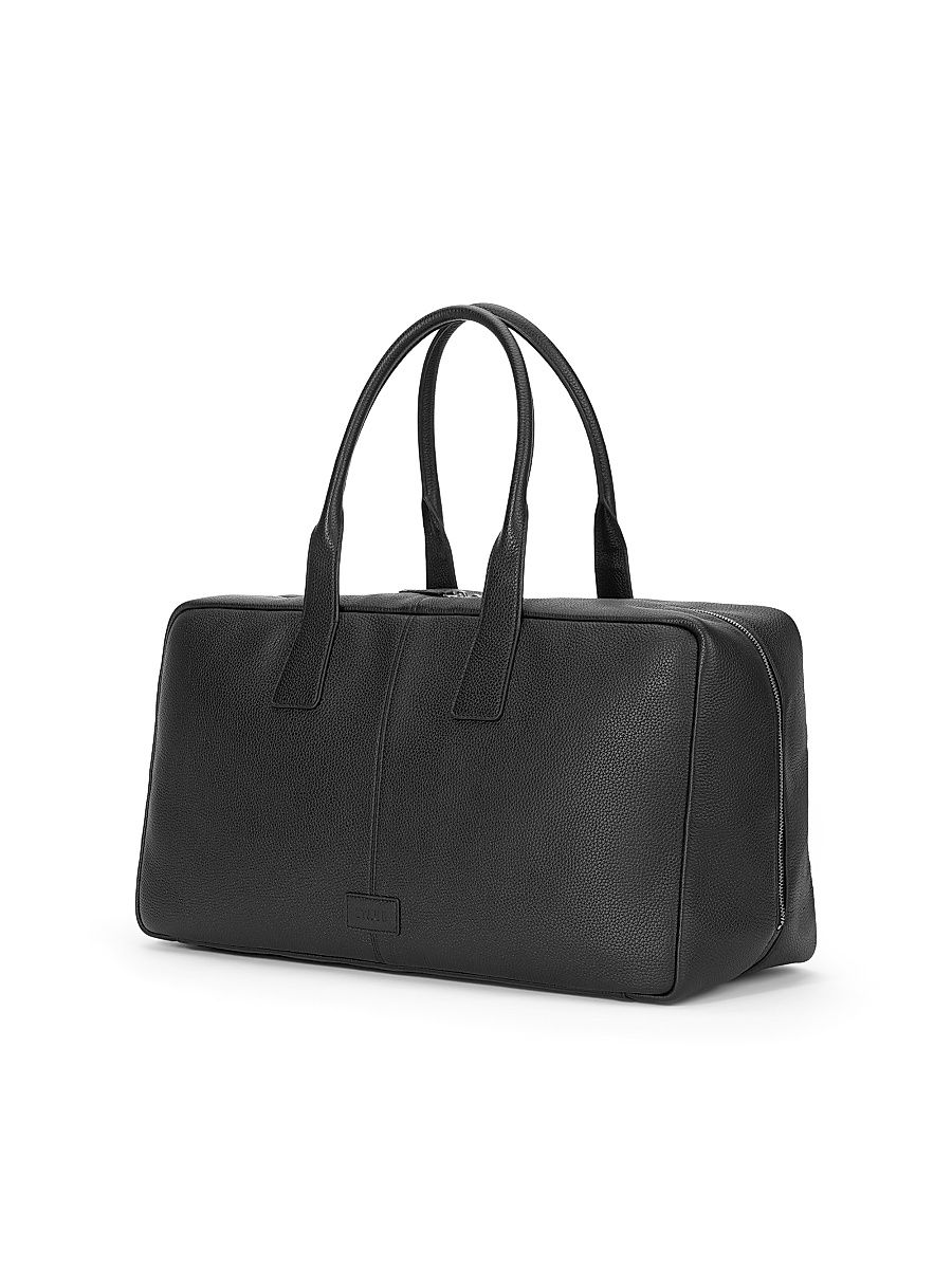 Women's Dude Leather Travel Bag - Black
