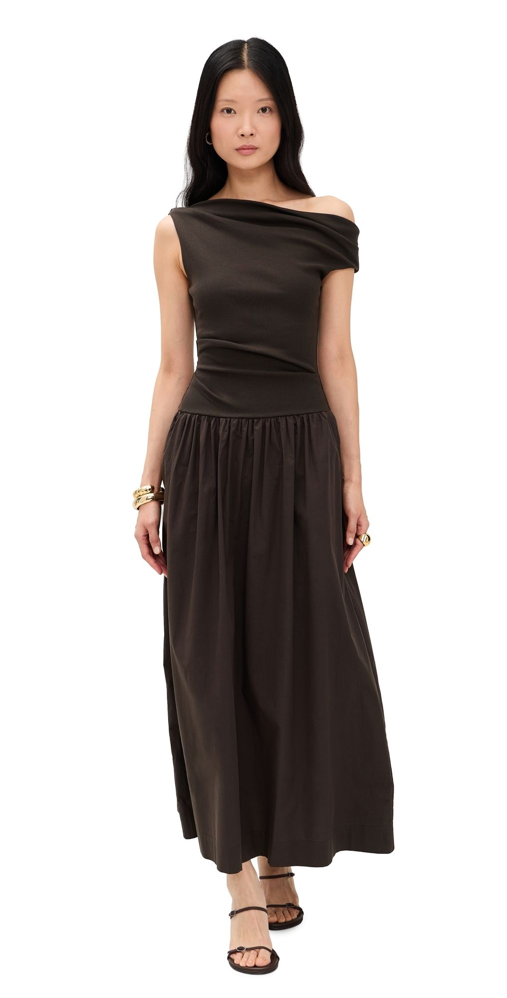 Bec + Bridge Freya Asym Maxi Dress Dark Chocolate 10