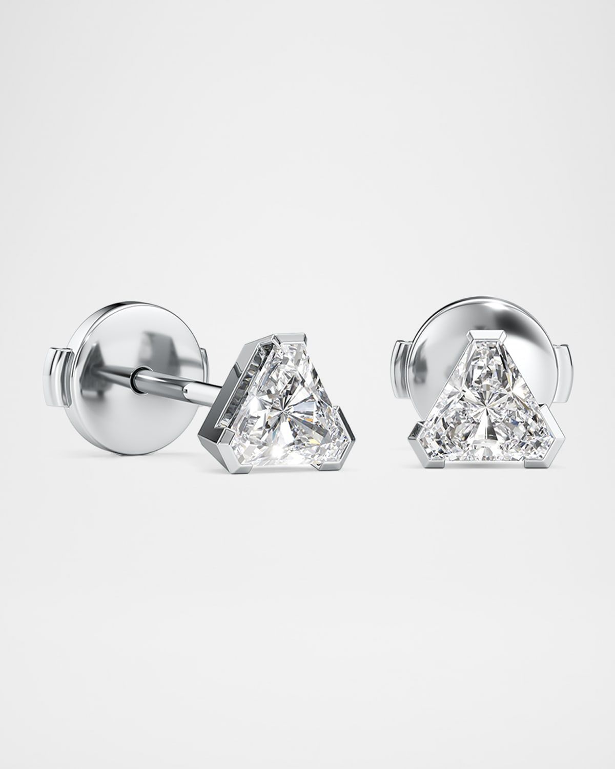 Meta Lab-Grown Diamond Trillion Stud Earrings