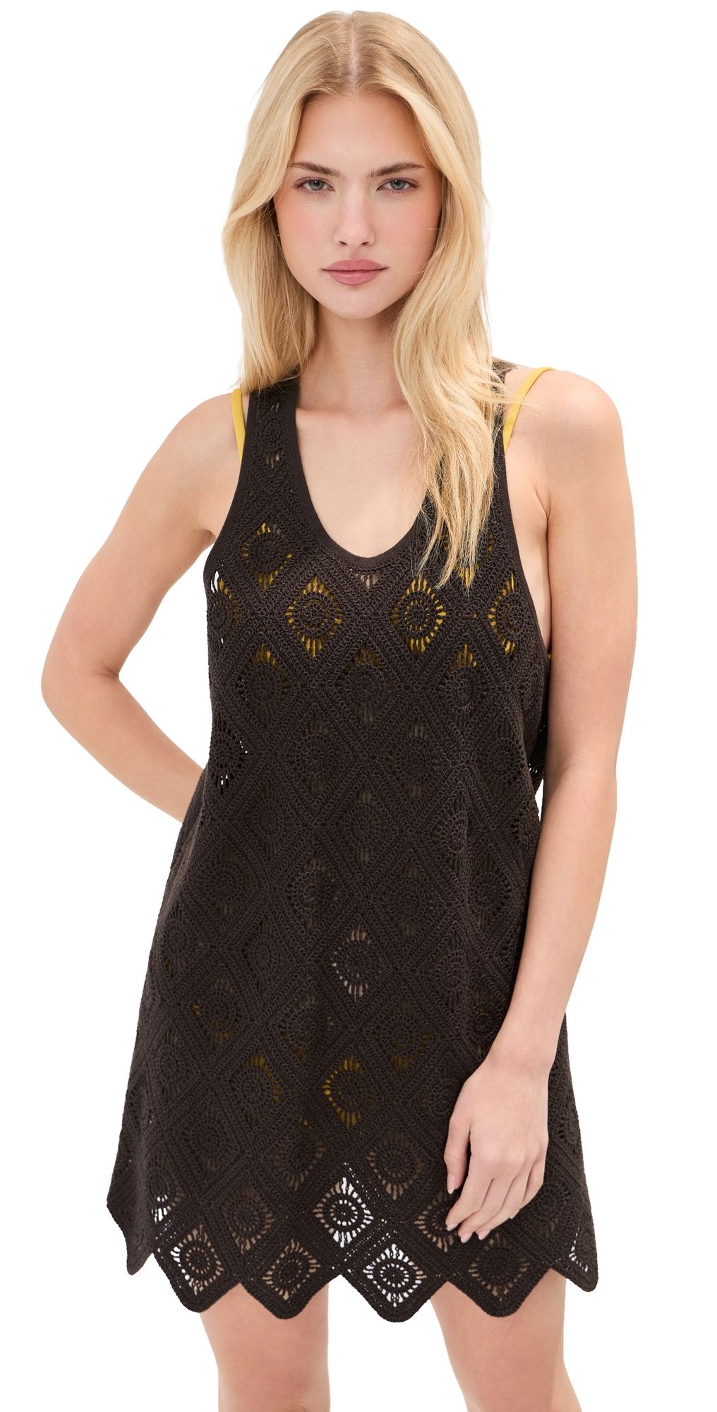 LE BOP Juno Crochet Dress Ivory L