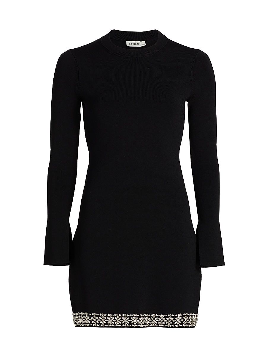 Women's Farley Embellished Minidress - Black - Size XS