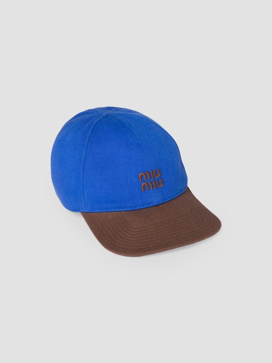 Miu Miu Women's Drill Baseball Cap - Blue - Size Medium