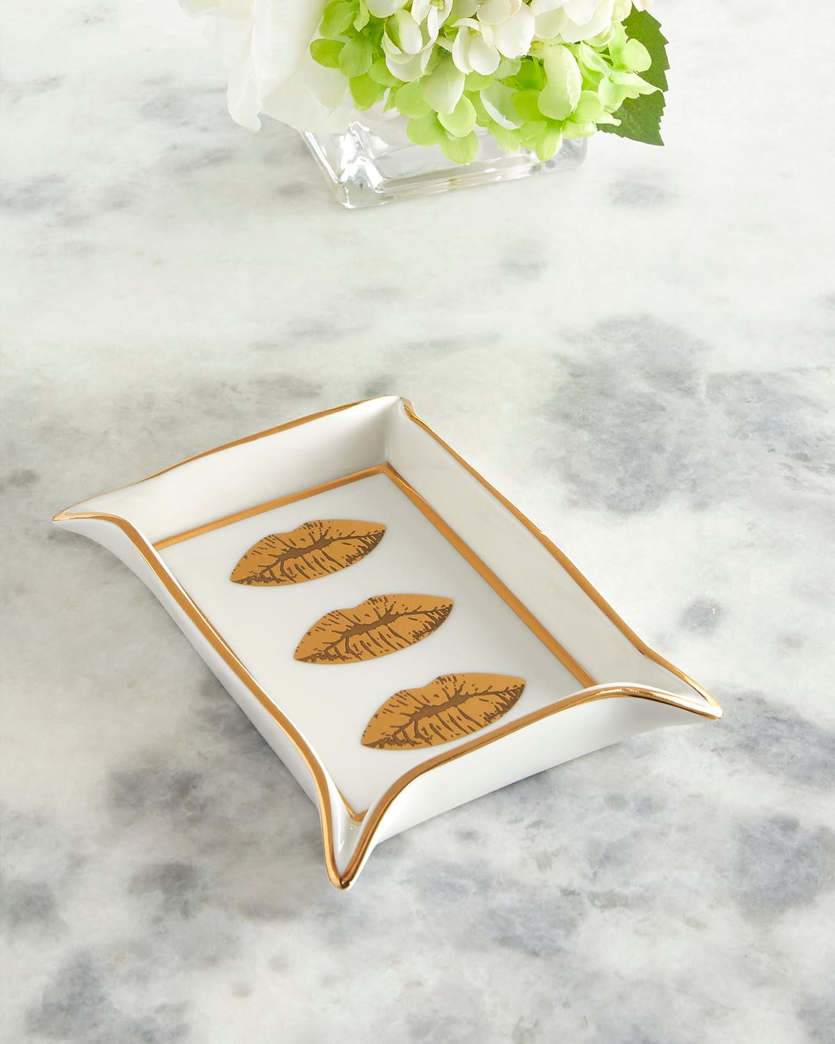 Lips Porcelain Valet Tray