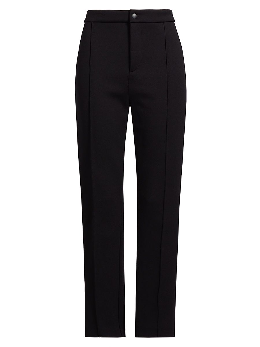 Women's Bonded Slim Trousers - Black - Size Small