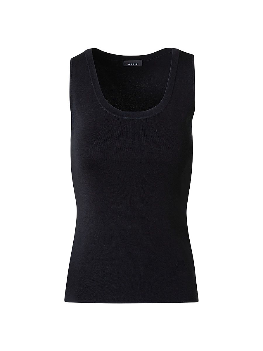 Women's Silk Knit Tank - Black - Size 14