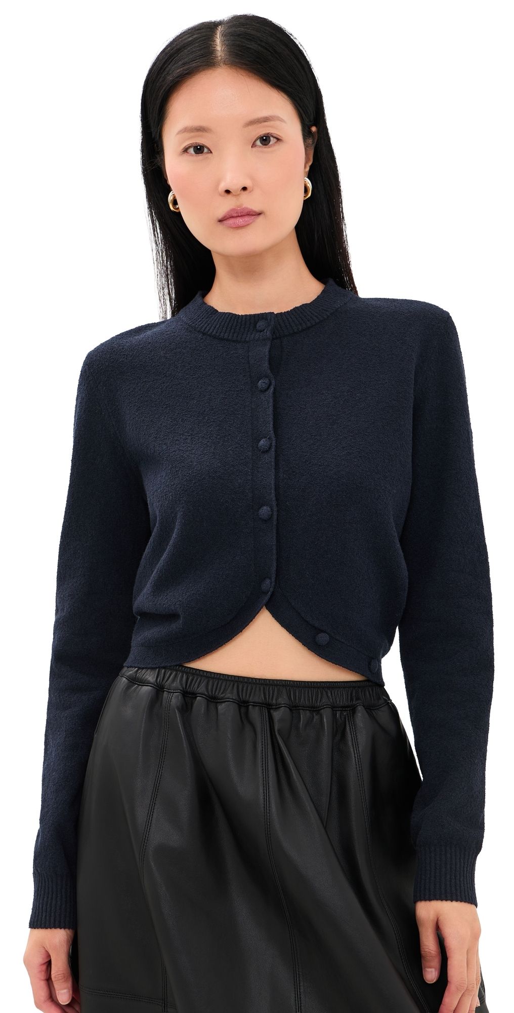 A. L.C. Solenne Cardigan Navy L
