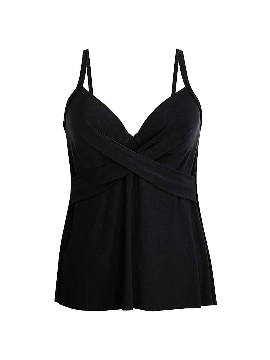 Women's Rock Solid Allura Tankini Top - Black - Size 16