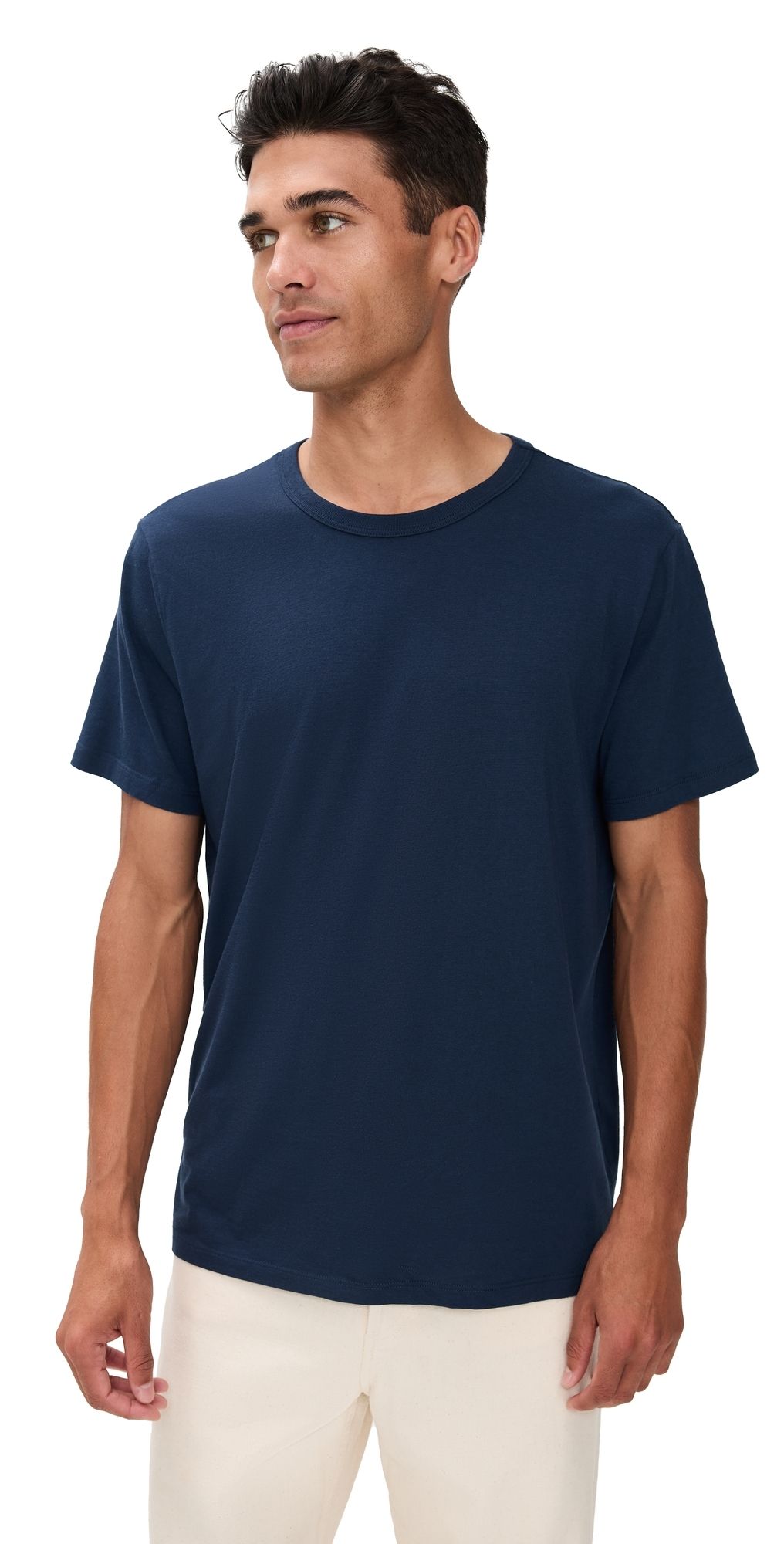 Marine Layer Signature Crew Tee True Navy L