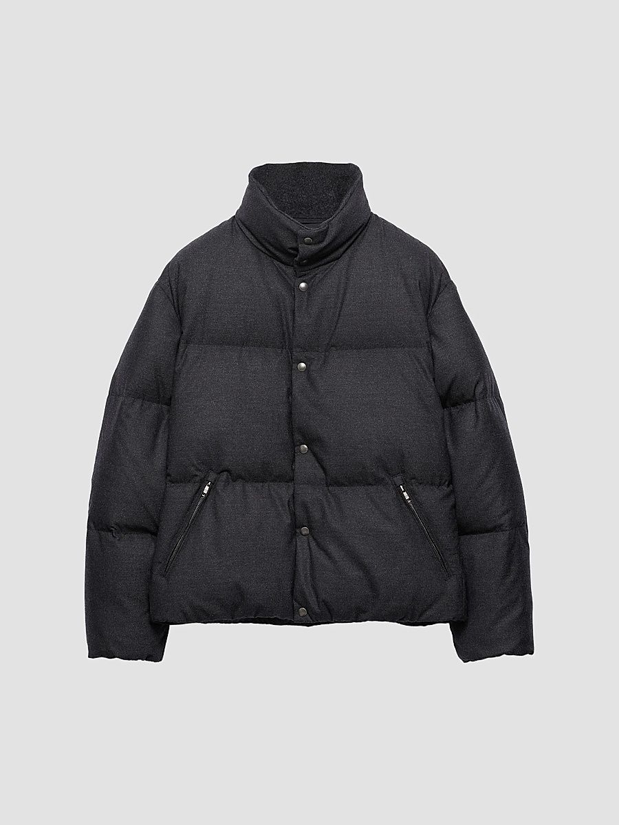 Men's Medium-Weight Cashmere Down Jacket - Grey - Size XXL