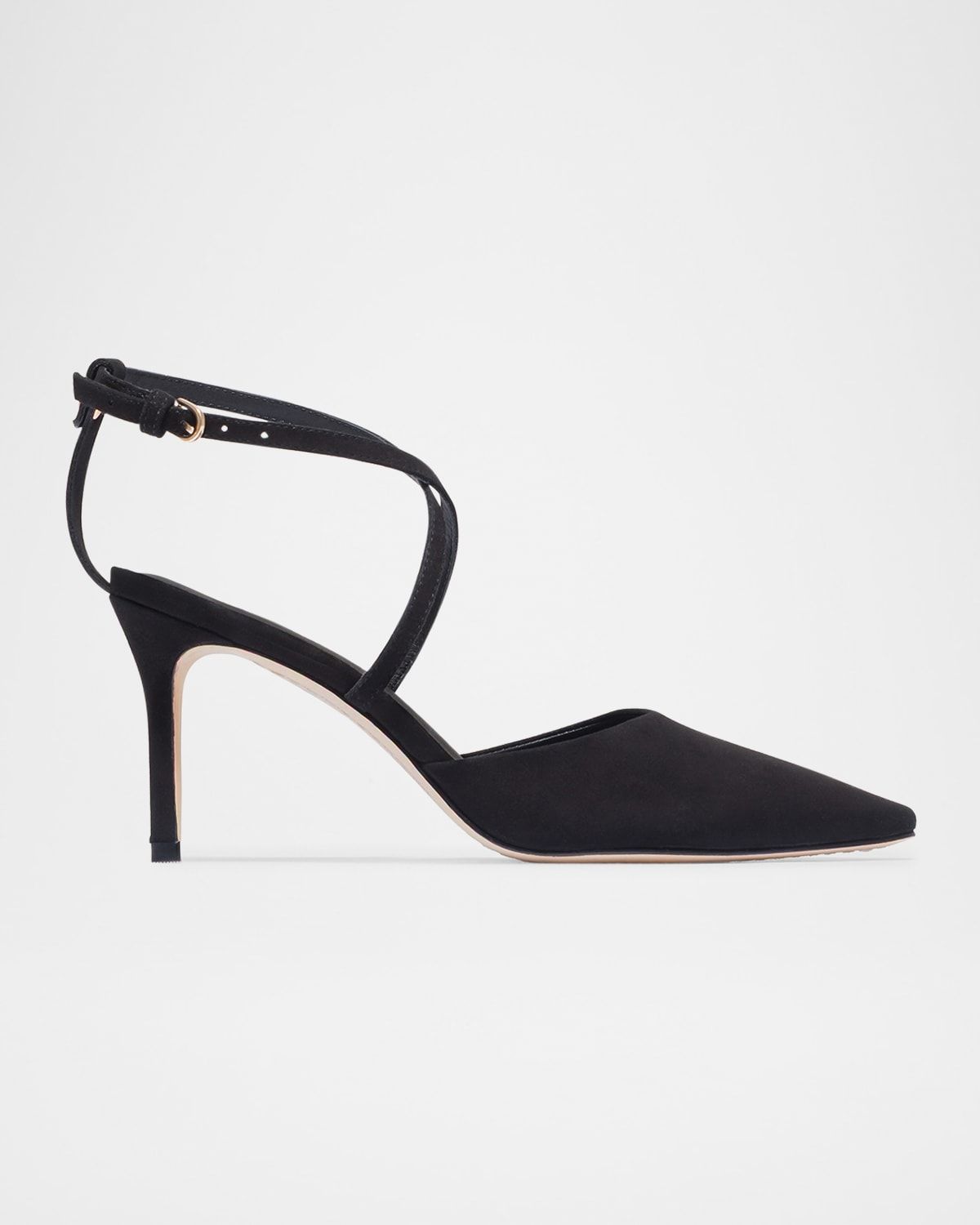 Yazmin Suede Crossover-Strap Pumps
