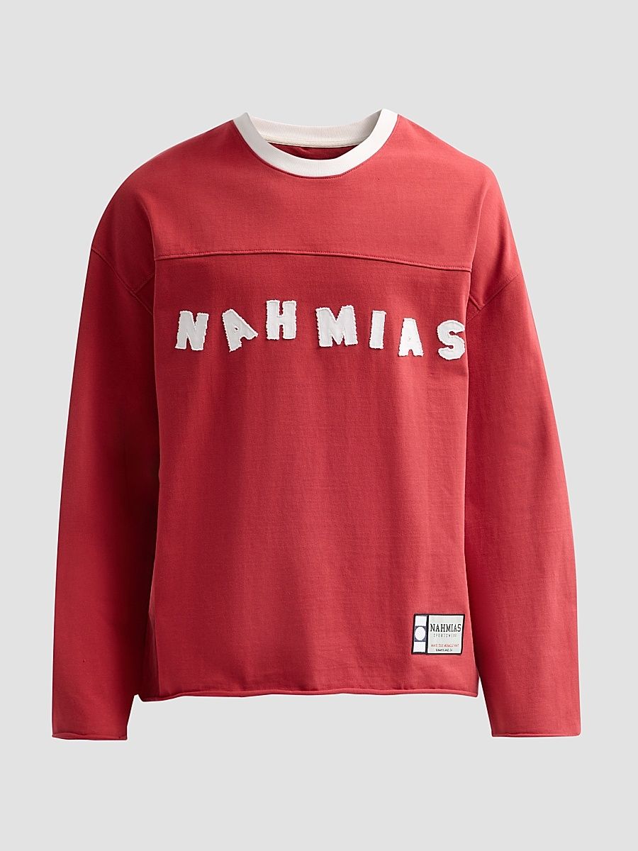 Men's Daydreaming Varsity Logo Long-Sleeve Shirt - Ruby - Size XXXL