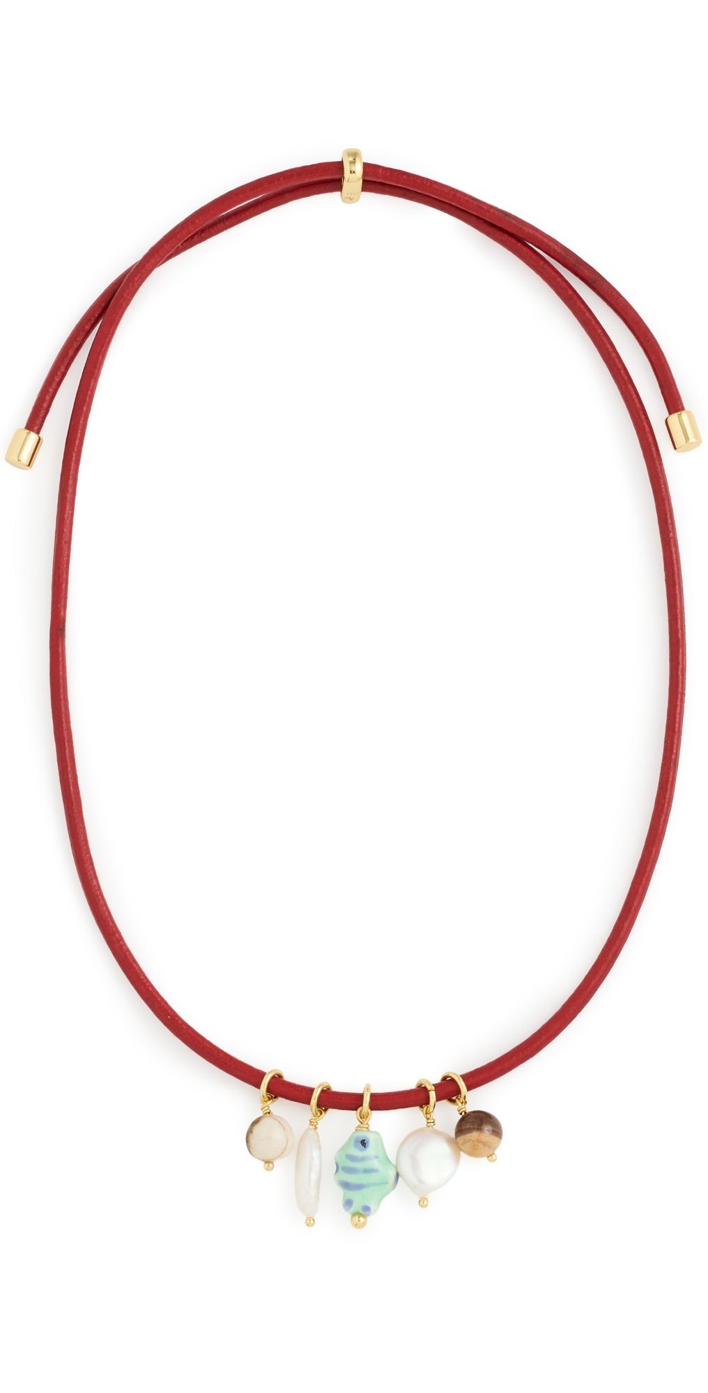 Mignonne Gavigan Vega Necklace Maroon One Size